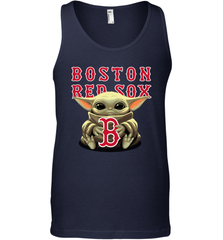 Baby Yoda Hugs Loves The Boston Red Sox Baseball Mens Tank Top Mens Tank Top - VeigarTee