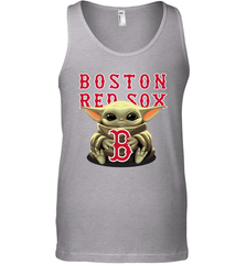 Baby Yoda Hugs Loves The Boston Red Sox Baseball Mens Tank Top Mens Tank Top - VeigarTee