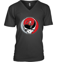 Tampa Bay Buccaneers Grateful Dead Steal Your Face NFL Football Mens V-Neck T-Shirt Mens V-Neck T-Shirt - VeigarTee