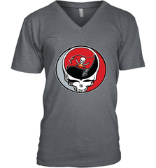 Tampa Bay Buccaneers Grateful Dead Steal Your Face NFL Football Mens V-Neck T-Shirt Mens V-Neck T-Shirt - VeigarTee