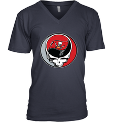 Tampa Bay Buccaneers Grateful Dead Steal Your Face NFL Football Mens V-Neck T-Shirt Mens V-Neck T-Shirt - VeigarTee