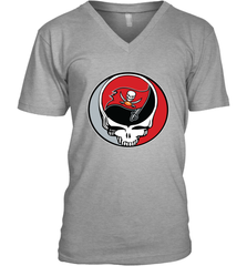 Tampa Bay Buccaneers Grateful Dead Steal Your Face NFL Football Mens V-Neck T-Shirt Mens V-Neck T-Shirt - VeigarTee