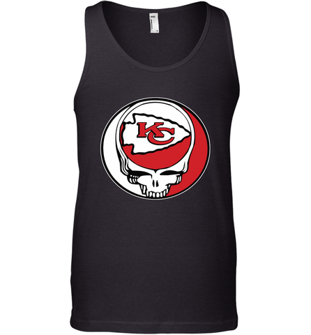 Kansas City Chiefs Grateful Dead Steal Your Face NFL Football Mens Tank Top Mens Tank Top / Black / XS Mens Tank Top - VeigarTee