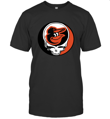 Baltimore Orioles Grateful Dead Steal Your Face Baseball Mens T-Shirt Mens T-Shirt / Black / S Mens T-Shirt - VeigarTee