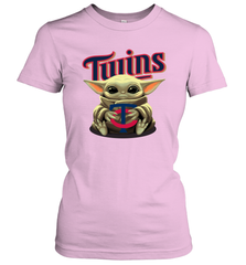 Baby Yoda Hugs Loves The Minnesota Twins Baseball Womens T-Shirt Womens T-Shirt - VeigarTee