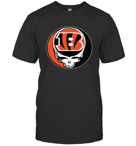 Cincinnati Bengals Grateful Dead Steal Your Face NFL Football Mens T-Shirt Mens T-Shirt / Black / S Mens T-Shirt - VeigarTee