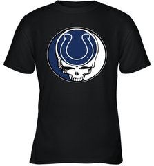Indianapolis Colts Grateful Dead Steal Your Face NFL Football Youth T-Shirt Youth T-Shirt - VeigarTee