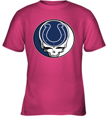 Indianapolis Colts Grateful Dead Steal Your Face NFL Football Youth T-Shirt Youth T-Shirt - VeigarTee