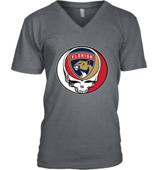 Florida Panthers Grateful Dead Steal Your Face Hockey NHL Mens V-Neck T-Shirt Mens V-Neck T-Shirt - VeigarTee