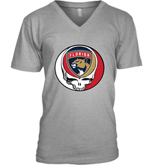 Florida Panthers Grateful Dead Steal Your Face Hockey NHL Mens V-Neck T-Shirt Mens V-Neck T-Shirt - VeigarTee