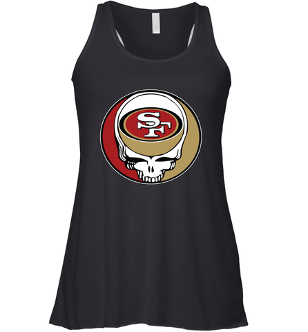San Francisco 49ers Grateful Dead Steal Your Face NFL Football Womens Racerback Tank Top Womens Racerback Tank Top / Black / XS Womens Racerback Tank Top - VeigarTee