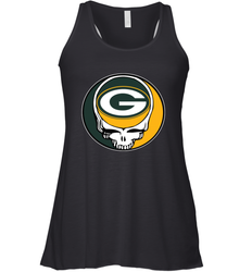 Green Bay Packers Grateful Dead Steal Your Face NFL Football Womens Racerback Tank Top