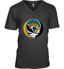Jacksonville Jaguars Grateful Dead Steal Your Face NFL Football Mens V-Neck T-Shirt Mens V-Neck T-Shirt - VeigarTee