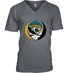 Jacksonville Jaguars Grateful Dead Steal Your Face NFL Football Mens V-Neck T-Shirt Mens V-Neck T-Shirt - VeigarTee