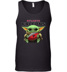 Baby Yoda Loves The Atlanta Falcons Star Wars Baby Yoda Hugs Falcons NFL Mens Tank Top Mens Tank Top - VeigarTee