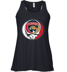 Florida Panthers Grateful Dead Steal Your Face Hockey NHL Womens Racerback Tank Top Womens Racerback Tank Top - VeigarTee