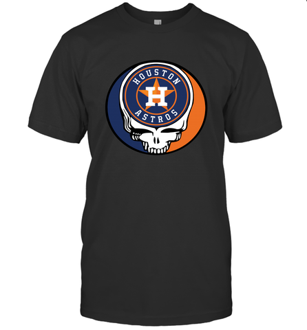 Houston Astros Grateful Dead Steal Your Face Baseball Mens T-Shirt Mens T-Shirt / Black / S Mens T-Shirt - VeigarTee