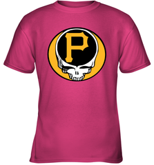 Pittsburgh Pirates Grateful Dead Steal Your Face Baseball Youth T-Shirt Youth T-Shirt - VeigarTee