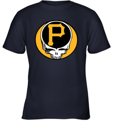 Pittsburgh Pirates Grateful Dead Steal Your Face Baseball Youth T-Shirt Youth T-Shirt - VeigarTee