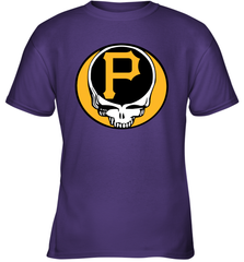 Pittsburgh Pirates Grateful Dead Steal Your Face Baseball Youth T-Shirt Youth T-Shirt - VeigarTee