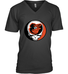 Baltimore Orioles Grateful Dead Steal Your Face Baseball Mens V-Neck T-Shirt