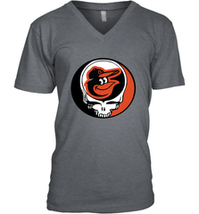 Baltimore Orioles Grateful Dead Steal Your Face Baseball Mens V-Neck T-Shirt Mens V-Neck T-Shirt - VeigarTee