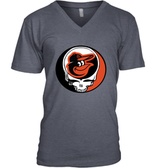 Baltimore Orioles Grateful Dead Steal Your Face Baseball Mens V-Neck T-Shirt Mens V-Neck T-Shirt - VeigarTee