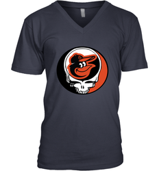 Baltimore Orioles Grateful Dead Steal Your Face Baseball Mens V-Neck T-Shirt