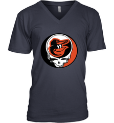 Baltimore Orioles Grateful Dead Steal Your Face Baseball Mens V-Neck T-Shirt Mens V-Neck T-Shirt - VeigarTee