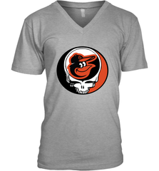 Baltimore Orioles Grateful Dead Steal Your Face Baseball Mens V-Neck T-Shirt Mens V-Neck T-Shirt - VeigarTee