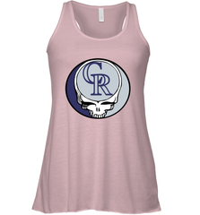 Colorado Rockies Grateful Dead Steal Your Face Baseball Womens Racerback Tank Top Womens Racerback Tank Top - VeigarTee