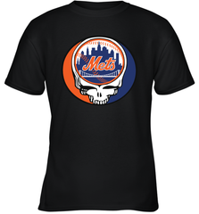 New York Mets Grateful Dead Steal Your Face Baseball Youth T-Shirt Youth T-Shirt - VeigarTee