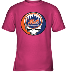 New York Mets Grateful Dead Steal Your Face Baseball Youth T-Shirt Youth T-Shirt - VeigarTee