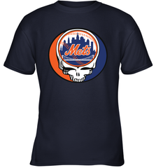New York Mets Grateful Dead Steal Your Face Baseball Youth T-Shirt Youth T-Shirt - VeigarTee