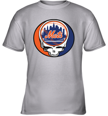 New York Mets Grateful Dead Steal Your Face Baseball Youth T-Shirt Youth T-Shirt - VeigarTee