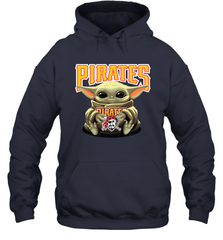 Baby Yoda Hugs Loves The Pittsburgh Pirates Baseball Adult Hoodie Sweatshirt Adult Hoodie Sweatshirt - VeigarTee