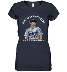 Joe Kelly Fight Club Nice Swing Bitch Womens V-Neck T-Shirt Womens V-Neck T-Shirt - VeigarTee
