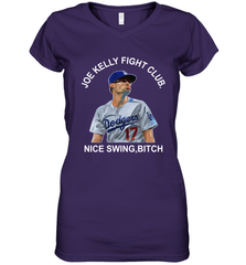 Joe Kelly Fight Club Nice Swing Bitch Womens V-Neck T-Shirt Womens V-Neck T-Shirt - VeigarTee