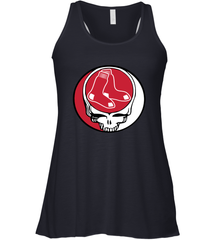 Boston Red Sox Grateful Dead Steal Your Face Baseball Womens Racerback Tank Top Womens Racerback Tank Top - VeigarTee