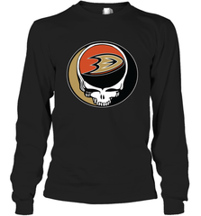 Anaheim Ducks Grateful Dead Steal Your Face Hockey NHL Adult Long Sleeve T-Shirt Adult Long Sleeve T-Shirt - VeigarTee
