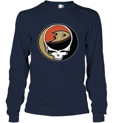 Anaheim Ducks Grateful Dead Steal Your Face Hockey NHL Adult Long Sleeve T-Shirt Adult Long Sleeve T-Shirt - VeigarTee