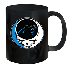 Carolina Panthers Grateful Dead Steal Your Face NFL Football Ceramic Mug 11oz Ceramic Mug 11oz - VeigarTee