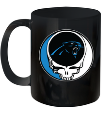 Carolina Panthers Grateful Dead Steal Your Face NFL Football Ceramic Mug 11oz Ceramic Mug 11oz - VeigarTee