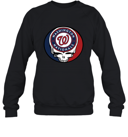 Washington Nationals Grateful Dead Steal Your Face Baseball Adult Sweatshirt Adult Sweatshirt / Black / S Adult Sweatshirt - VeigarTee
