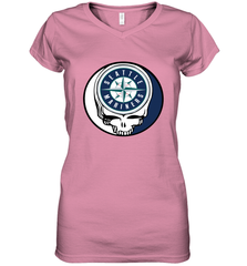 Seattle Mariners Grateful Dead Steal Your Face Baseball Womens V-Neck T-Shirt Womens V-Neck T-Shirt - VeigarTee