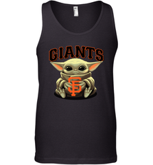 Baby Yoda Hugs Loves The San Francisco GiantsBaseball Mens Tank Top Mens Tank Top - VeigarTee