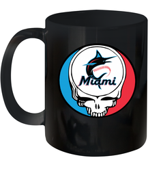 Miami Marlins Grateful Dead Steal Your Face Baseball Ceramic Mug 11oz