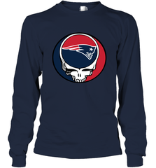 New England Patriots Grateful Dead Steal Your Face NFL Football Adult Long Sleeve T-Shirt Adult Long Sleeve T-Shirt - VeigarTee
