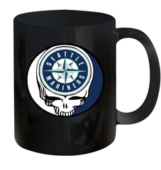 Seattle Mariners Grateful Dead Steal Your Face Baseball Ceramic Mug 11oz Ceramic Mug 11oz - VeigarTee