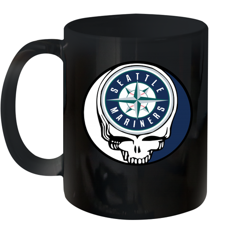 Seattle Mariners Grateful Dead Steal Your Face Baseball Ceramic Mug 11oz Ceramic Mug 11oz / Black / 11oz Ceramic Mug 11oz - VeigarTee